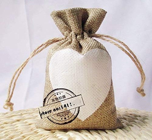 Cty Craft Love in Heart turlap Bags Bags de casamento Bolsas de presente