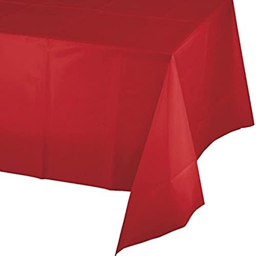 CELEBRAÇÕES CELEBRAÇÕES CRIATIVAS Tampa de mesa de plástico, 54 por 108 , Classic Red