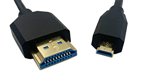 HALOKNY HDMI 8K CABO, MICRO HDMI TO CABO HDMI, 1FT 8K@60HZ HDMI Male para Micro HDMI Male High Speed ​​Cord, para dispositivos digitais domésticos portáteis, notebook e muito mais