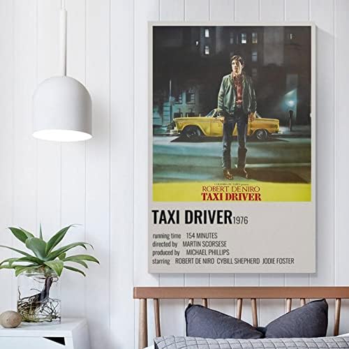 Taxi Driver 1976 Filme retrô clássico filme vintage Poster Decorativo Sala de Estética Estética Posters Festival Presente Família Decoração de Arte da parede Decoração de casa de arte 12x18inch