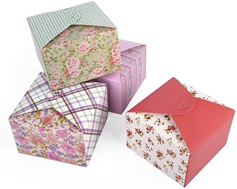 Caixas de presente ewtshop®, 12 peças em quatro, caixas de biscoito, caixas decorativas, caixas de flores, caixas de presente