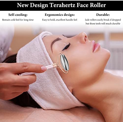 AIPIMOTRO FACE Roller anti envelhecimento Massageador de rolos faciais de aço inoxidável para rosto, olho, pescoço, beleza natural