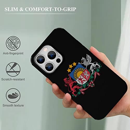 Counhe os braços de capa de telefone anti-arranhão da Letônia Compatível com o iPhone 13 Pro Protetive Shell Trendy Design