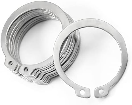 MROMAX Circlips externos, 13,6 mm OD Anéis de retenção externos, 304 anéis de retenção de eixo de retenção de clipes em aço inoxidável para automóveis, válvulas, elétricos e rolamentos, 100pcs