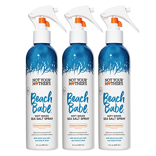 Não é a praia de sua mãe ondas mole ondas de sal marinho - 8 fl oz - spray para cabelos despenteados - obtenha ondas sem esforço