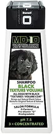 MD10 Professional Dog Shampoo - Volume de textura preta