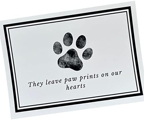 16 Cartões de simpatia de animais de estimação com impressão de pata com envelopes para cuidadores de cães, cuidados