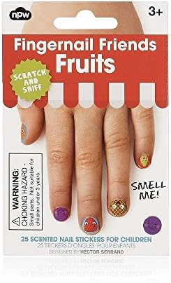 NPW-USA Scratch & Sniff Fruits Fingernail Friends Unhas Stickers