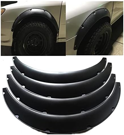 IHaveacar 4pcs 3,5 /90mm Universal Flexible Fender Flares Flares Extra Wide Body Wheel Arques Mudfender