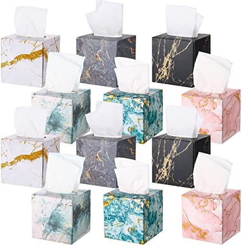 24 PCS Tecidos quadrados Caixa de tecido de viagem de cubo de cubo com 50 contagens de tecidos faciais macios Pocket Tissues