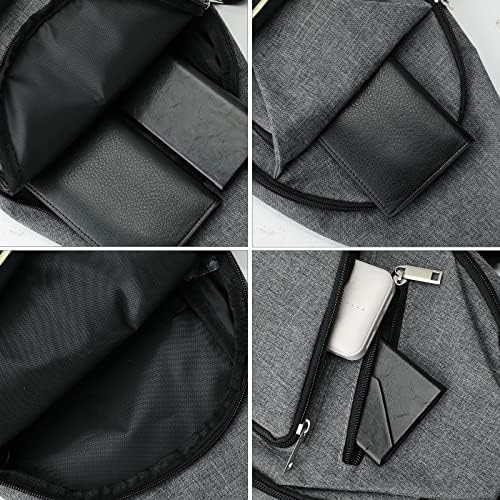 Bolsa de Sling AMJ para homens Mulheres Mochilas de ombro Bolsas de peito Daypack com cabo USB para caminhada para acampar a viagem