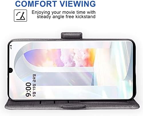 Asuwish Compatível com Velvet LG 5g/LgvelVet Verizon G5 UW T-Mobile 2020 Caixa da carteira Temperada Protetor de