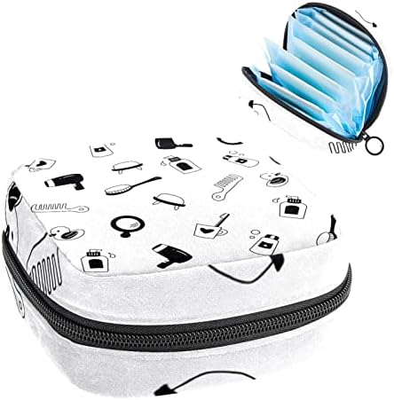 Bolsa de armazenamento de guardanapos sanitários de oryuekan, bolsas de zíper menstrual reutilizável portátil, bolsa de armazenamento
