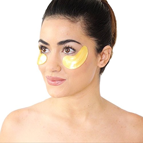 30 pares de 24K de máscaras oculares de colágeno em gel em pó de ouro 24K | Para antienvelhecimento e hidratante; Reduzindo