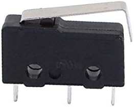 X-Dree 20pcs AC250 / 125V 5A 3 Terminais Micro interruptoras de alavanca de alavanca momentânea de 18 mm Black KW12-7 (20pcs