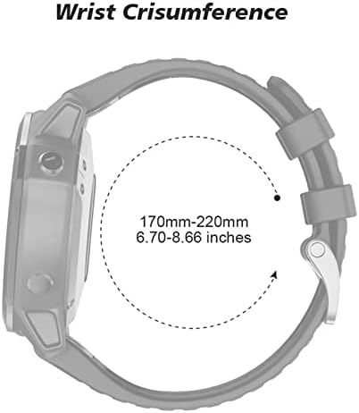 EEOMOIK Silicone Quickfit Watch Band Strap for Garmin Fenix ​​7x Fenix ​​7 Fenix ​​7s Watch EasyFit Wrist Band 20 26 22mm
