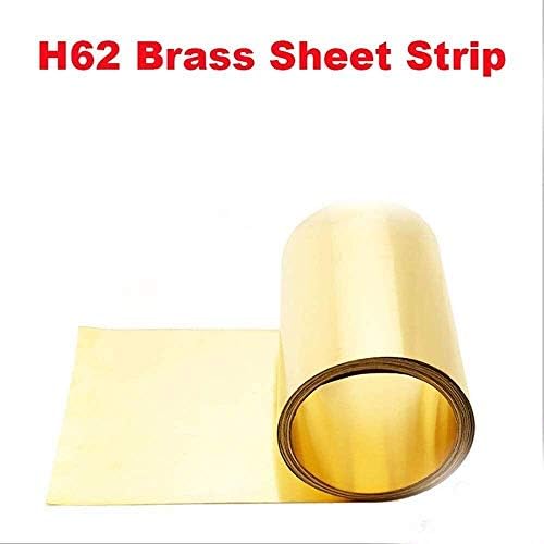 Havefun Metal Copper Foil Brass Roll Brass Strip 0,05x100x1000mm, boa máquinabilidade, Setrengt de soldagem fácil. Placa de latão