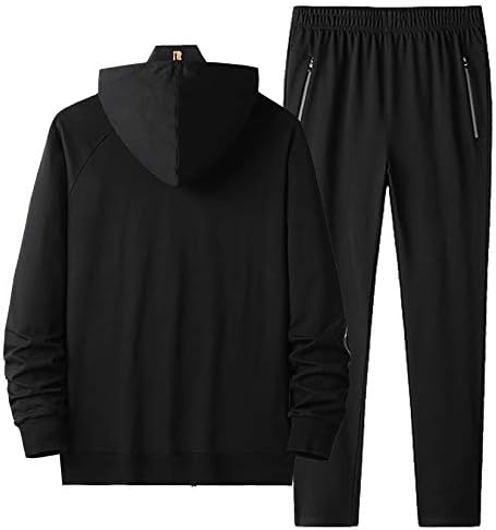 Doslavida Men's Athletic Sweats Sortfits Definir 2 peças roupas com capuz Terno de pista casual Jaqueta esportiva e calça