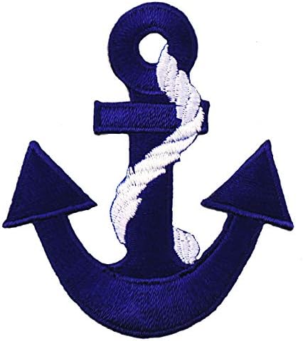 Ferro de âncora azul de poeira gráfica bordada de ferro bordado no símbolo de sinal marítimo símbolo DIY Navio marinheiro marinheiro