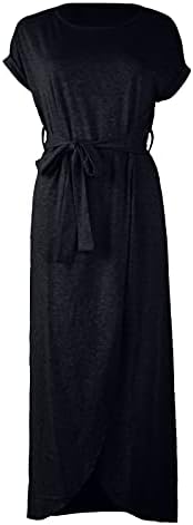 Vestidos longos para mulheres para mulheres de cor sólida de cor sólida de manga comprida