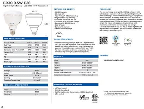 Substituição de 65 watts Br30, lâmpada LED, 24 pacote, branco quente, base E26 Edison, 90+ CRI