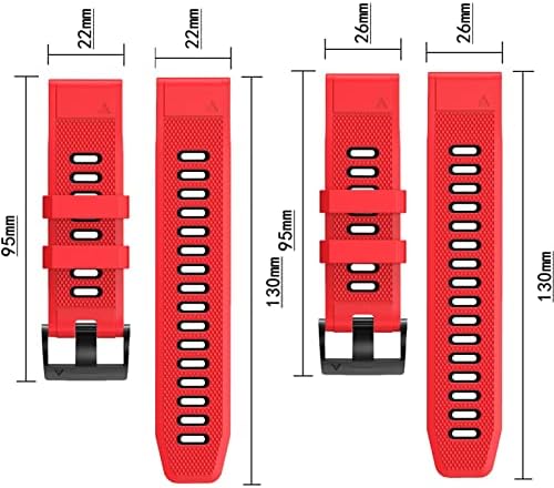 Puryn 22 26mm Silicone Watch Band Strap para Garmin Fenix ​​7x 7 6x 6 Pro Watch EasyFit Wrist Band Straps 5x 5 Plus