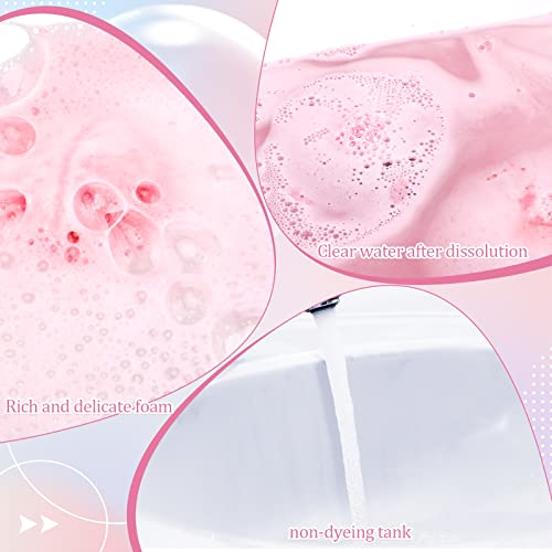 20 PCs 0,53 oz Bombas de banho rosa Banho Fizzies com Bolas de banho de manteiga de karité para mulheres crianças relaxantes
