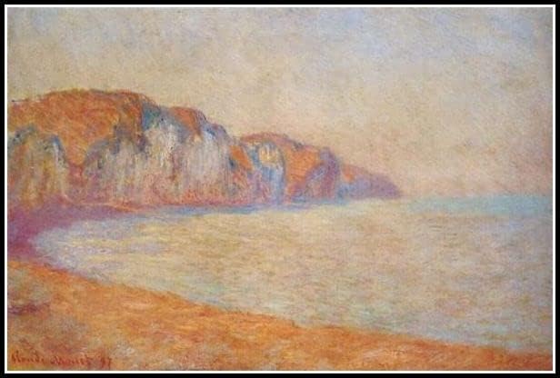 Cliff, perto de Dieppe Painting, de Claude Monet 5D Diamond Painting Kit para adultos crianças, artesanato de artes diy