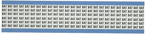 Pano de vinil reposicionável Brady WM-BAT-PK, preto em branco, cartão de marcador de fio de símbolo