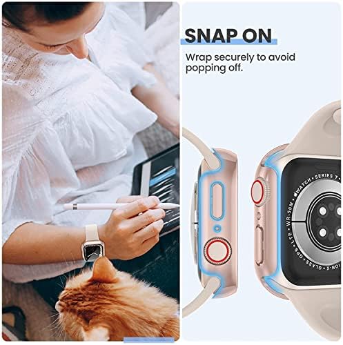 [3pack] Tensea for Apple Watch Screen Protector Caso Series 8 7 41mm, cobertura de face protetora do IWATCH, Filme de vidro