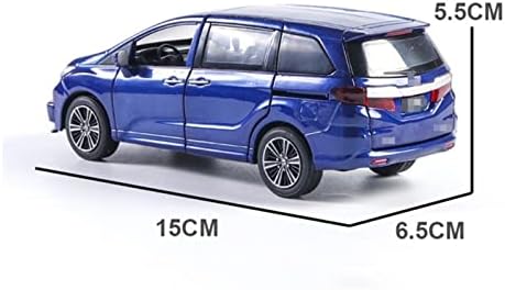 Modelo de carro em escala para o veículo de carro modelo de liga de aloagem Honda Odyssey com veículo de carro com luz de luz de luz de luz de luz 1/32 proporção