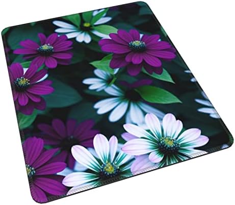 Flores coloridas Mouse almofadas para laptop e PC, almofada de mouse de 10 x12 para escritório e almofadas de jogos fofas.