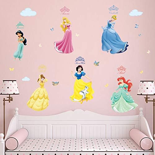 Decalques de parede de princesa Runtoo para meninas adesivos de parede do quarto de crianças