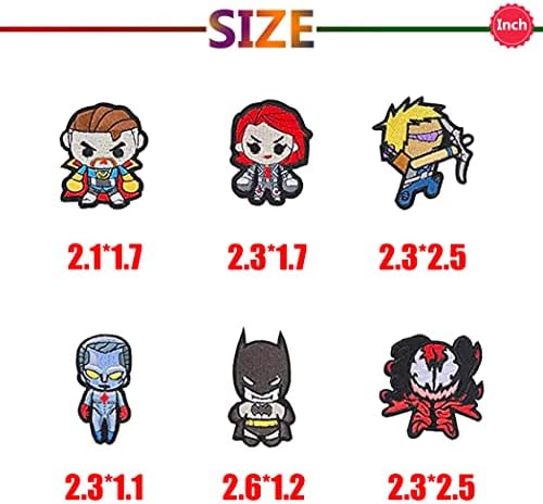 20 peças Acessórios para figurinos de adesivo de super -heróis