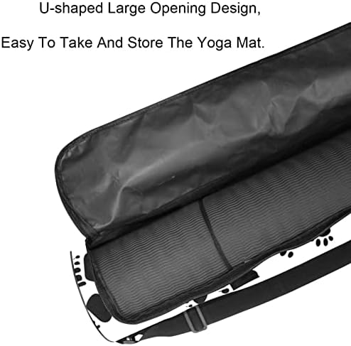 Laiyuhua Yoga Mat Bag, bolsa de ginástica de ioga com zíperas duplas para mulheres e homens - zíperes lisos, grande abertura em forma de U e alça ajustável, se encaixa na maioria dos tapetes