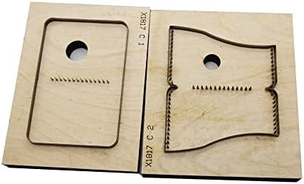 2pcs Japan Aço Blade Mold Diy Card cartão de couro Faca Faca molde de madeira Dado de couro Ferramenta de couro 100x70mm -