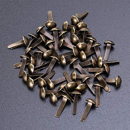 AMOSFUN 100PCS Mini Round BRADS BRADS PASTEL para artesanato DIY Scrapbooking Fazendo carimbo 8mm